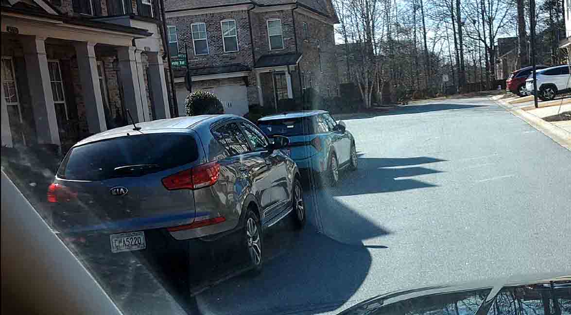 Illegal parking at Roswell Towneship