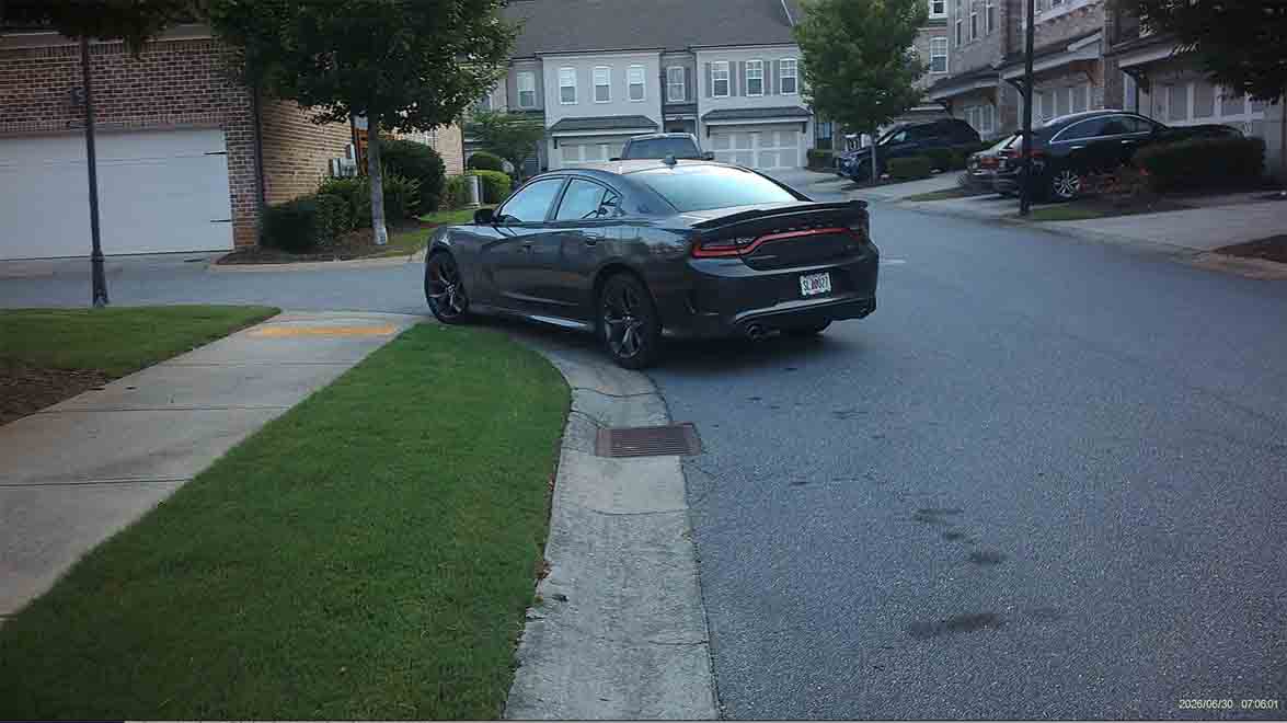 Cars Parked in the Streets at Roswell Towneship
